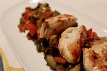 Muşchi de porc cu legume