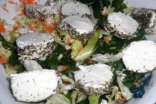 Salată cu brânză de capră şi legume